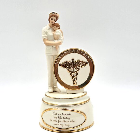 Ardleigh Heirloom Nurse Porcelain Nursing Caring Music Box Care Giving VTG 2002 - Picture 1 of 11